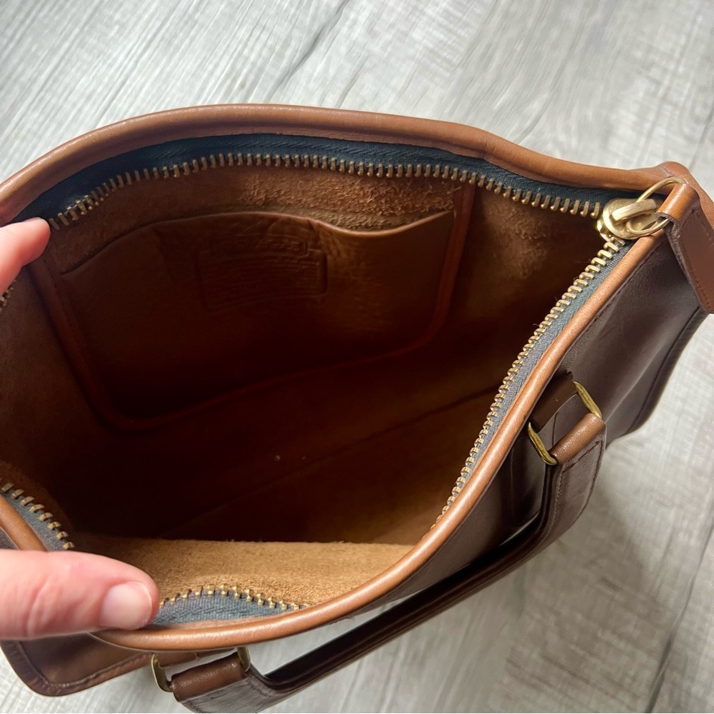 Coach Vintage Slim Satchel Leather Handbag Bonnie Cashin 1970s 1980s Made in NYC - Picture 8 of 16